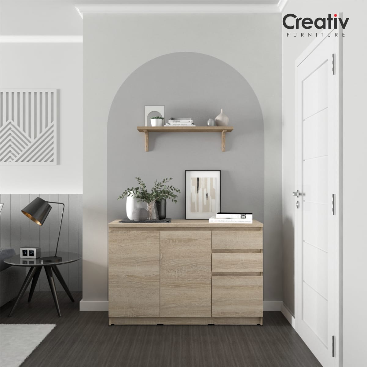 Acura SB 120_Sideboard_Rak Serbaguna_Buffet_Rak Penyimpanan_Ruang Keluarga_Kamar Tidur