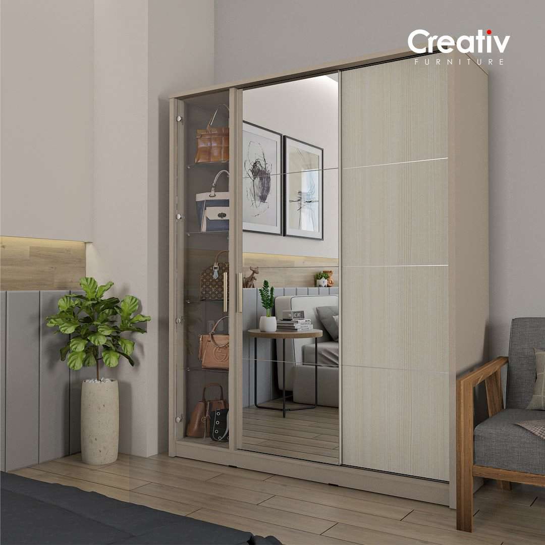 Audi SL 160_Lemari Pakaian Sliding_Lemari Sliding_Lemari Pakaian_Lemari Baju_Lemari Kamar_Lemari_Creativ Furniture