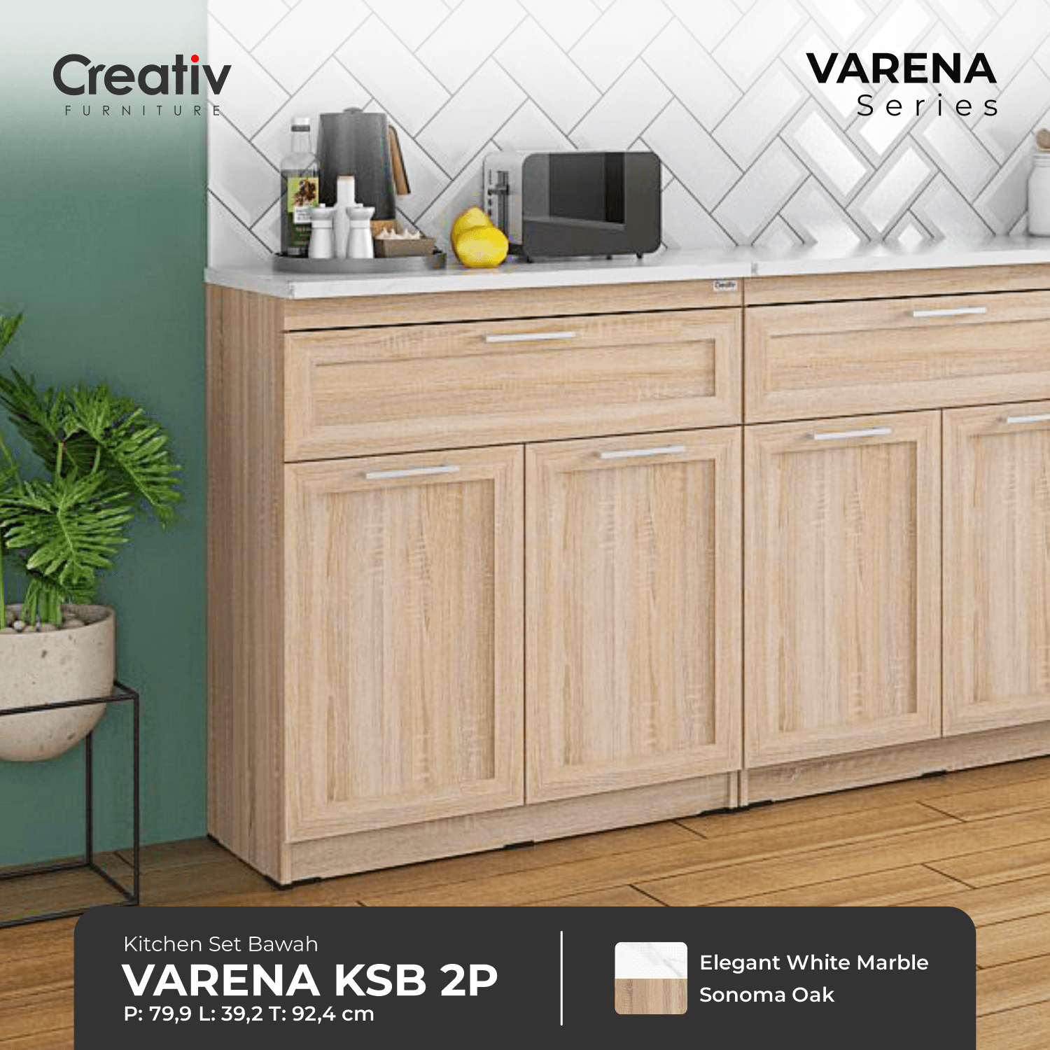 Varena KSB 2P_Kitchen Set_Kitchen Set Bawah_Lemari Dapur_Ruang Dapur_Dapur