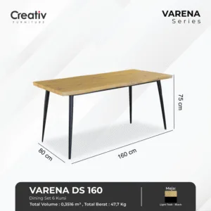Varena DS 160_Dining Set_Meja Makan_Kursi Makan_Set Meja dan Kursi Makan_Meja Ruang Makan_Ruang Dapur_Creativ Furniture