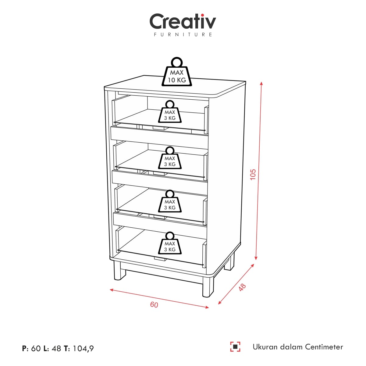 3. DACIA LL 60 merupakan lemari laci minimalis yang dilengkapi empat (4) laci dengan pintu handleless. Tampilan Dacia isitimewa dengan rounded corner pada sisinya. 3. DACIA LL 60 merupakan lemari laci minimalis yang dilengkapi empat (4) laci dengan pintu handleless. Tampilan Dacia isitimewa dengan rounded corner pada sisinya.