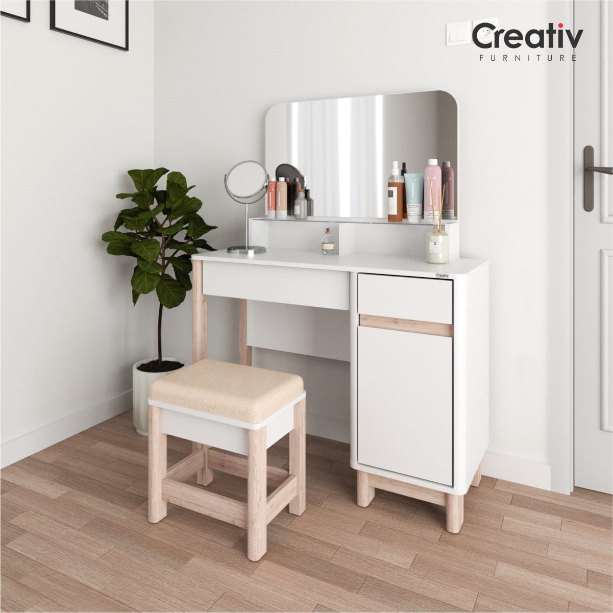 Dacia MR 100_Meja Rias_Meja Dandan_Meja Kaca_Meja Kamar_Ruang Kamar_Kamar Tidur_Creativ Furniture