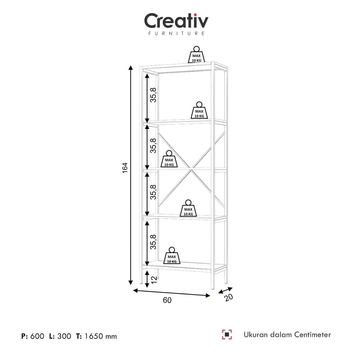 3. Martin BC 65 J_Rak_Rak Serbaguna_Rak Buku_Rak 4 Susun_Rak 4 Baris_Ruang Keluarga_Ruang Kerja_Creativ Furniture 3. Martin BC 65 J_Rak_Rak Serbaguna_Rak Buku_Rak 4 Susun_Rak 4 Baris_Ruang Keluarga_Ruang Kerja_Creativ Furniture