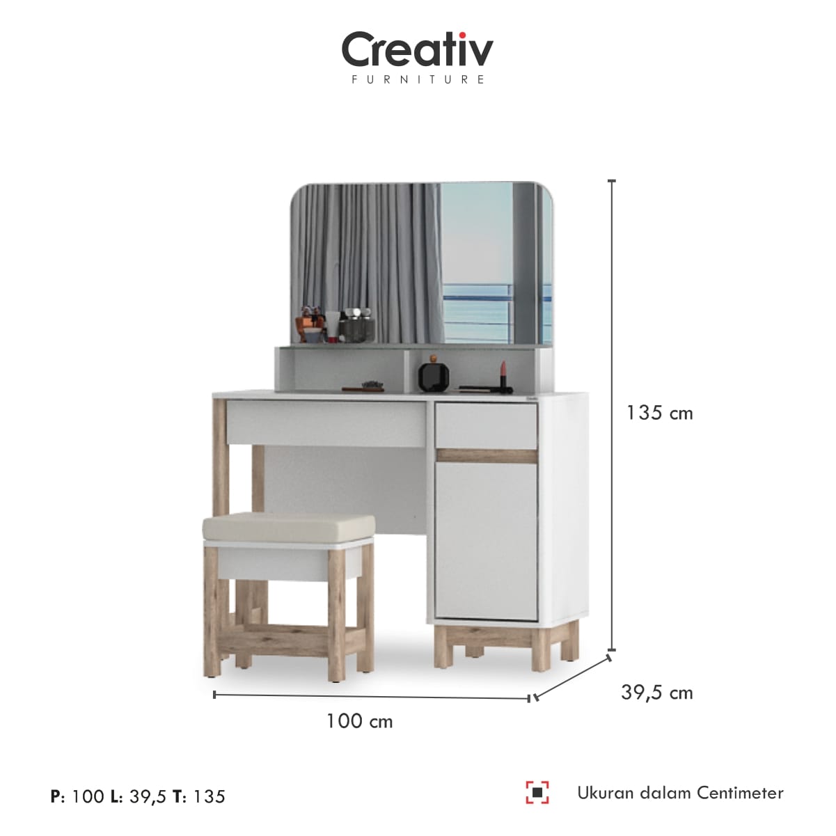4. Dacia MR 100_Meja Rias_Meja Dandan_Meja Kaca_Meja Kamar_Ruang Kamar_Kamar Tidur_Creativ Furniture 4. Dacia MR 100_Meja Rias_Meja Dandan_Meja Kaca_Meja Kamar_Ruang Kamar_Kamar Tidur_Creativ Furniture
