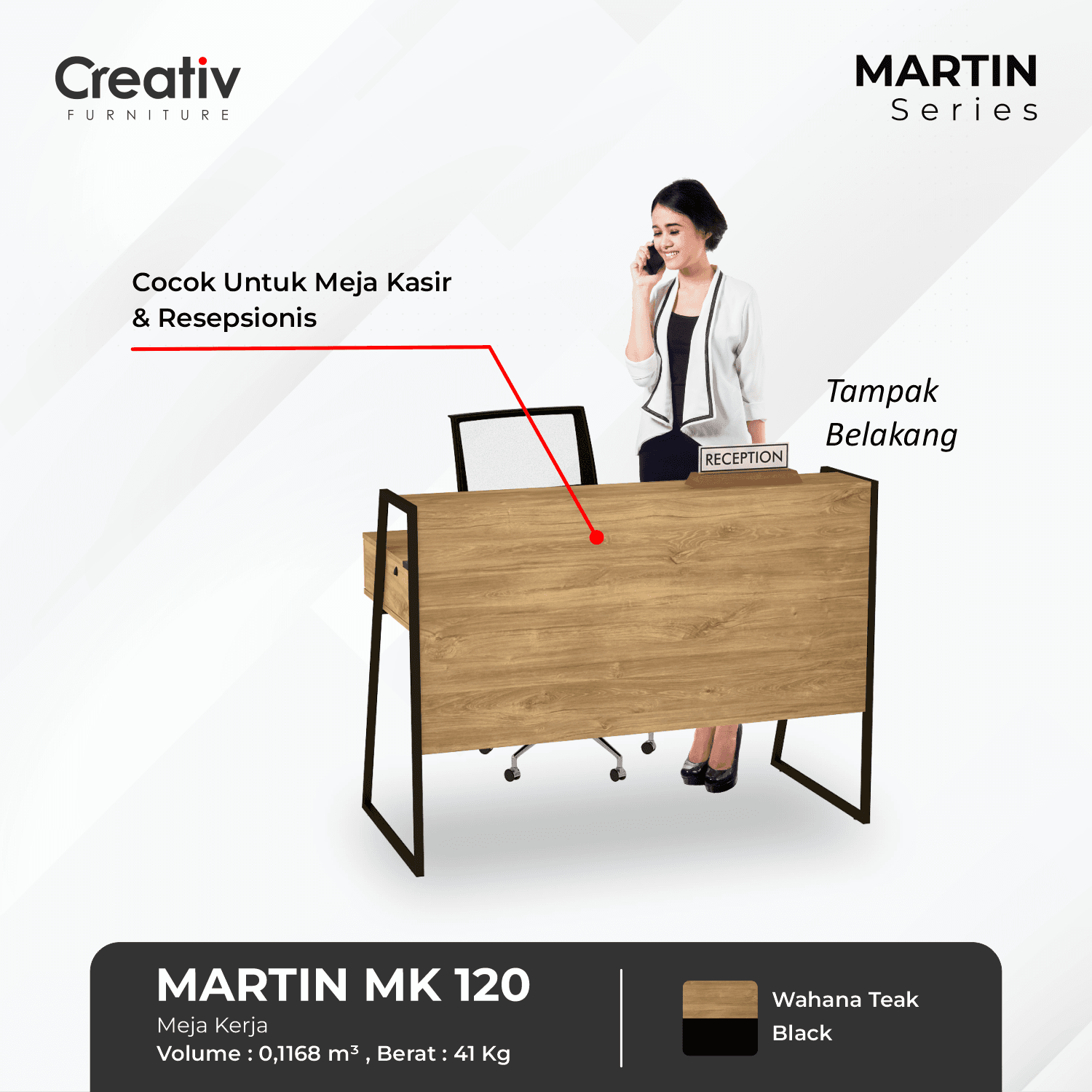4. Martin MK 120_Meja Kerja_Meja Resepsionis_Meja Kasir_Ruang Kerja_Ruang Kantor_Creativ Furniture 4. Martin MK 120_Meja Kerja_Meja Resepsionis_Meja Kasir_Ruang Kerja_Ruang Kantor_Creativ Furniture