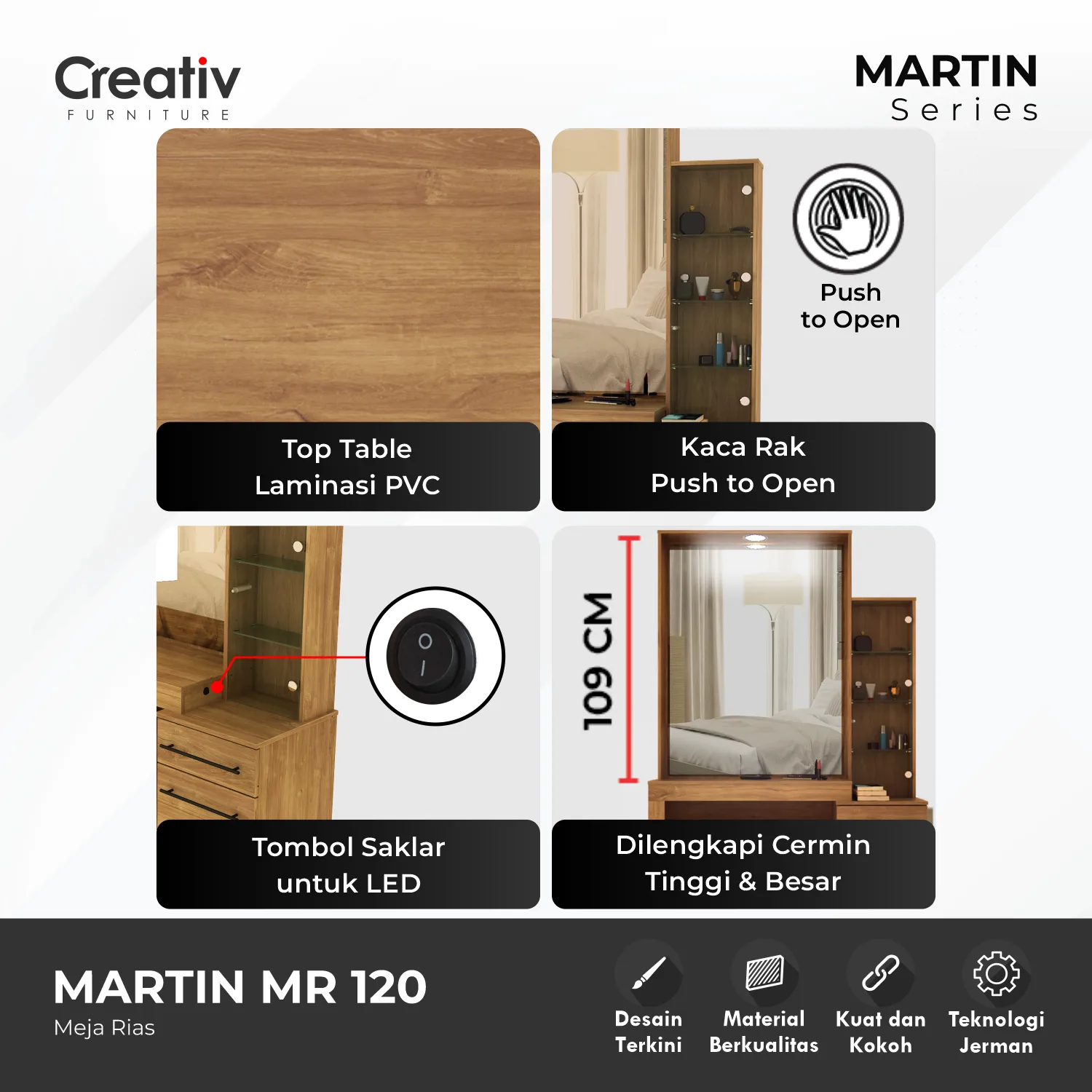 5. Martin MR 120_Meja Rias_Ruang Tidur_Meja Dandan_Meja Make Up_Creativ Furniture