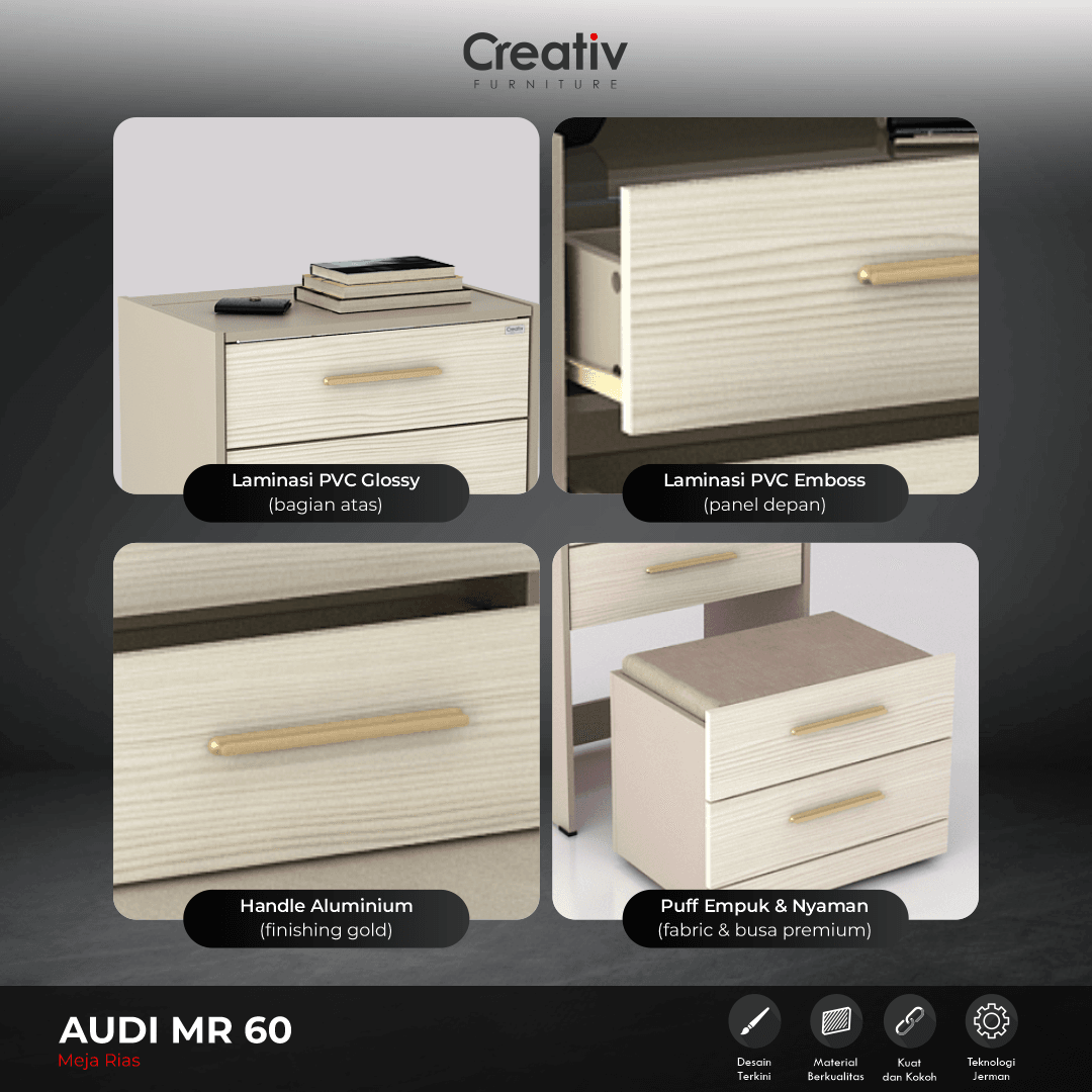 Creativ Furniture_Audi MR 60_Meja Rias_Ruang Tidur_Meja Dandan_Meja Make Up_Copywriting 1 Creativ Furniture_Audi MR 60_Meja Rias_Ruang Tidur_Meja Dandan_Meja Make Up_Copywriting 1