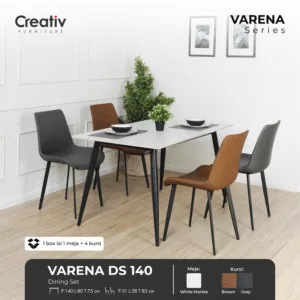 Creativ Furniture_Varena DS 140_Dining Set_Meja Makan_Kursi Makan_Set Meja dan Kursi Makan_Ruang Dapur