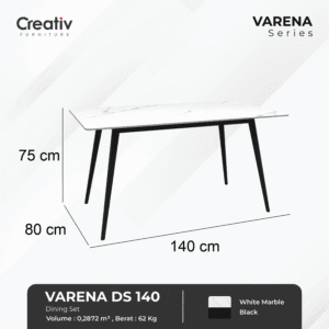 Creativ Furniture_Varena DS 140_Dining Set_Meja Makan_Kursi Makan_Set Meja dan Kursi Makan_Ruang Dapur