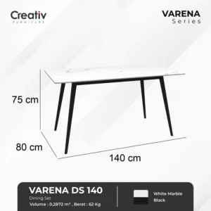 Creativ Furniture_Varena DS 140_Dining Set_Meja Makan_Kursi Makan_Set Meja dan Kursi Makan_Ruang Dapur
