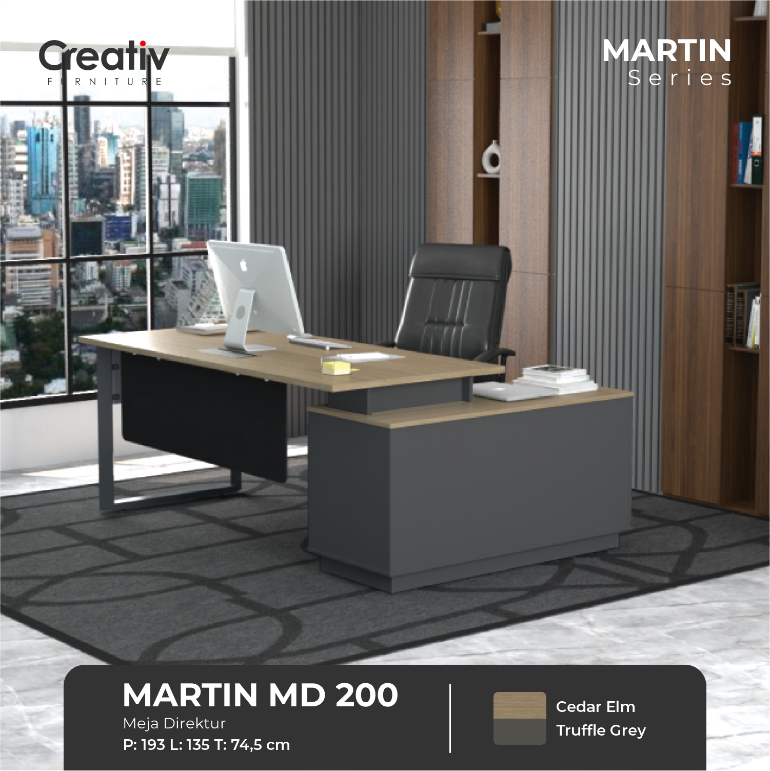 Meja Direktur_Meja Manager_Meja Kerja_Ruang Kantor_Ruang Direktur_Ruang Manager_Creativ Furniture